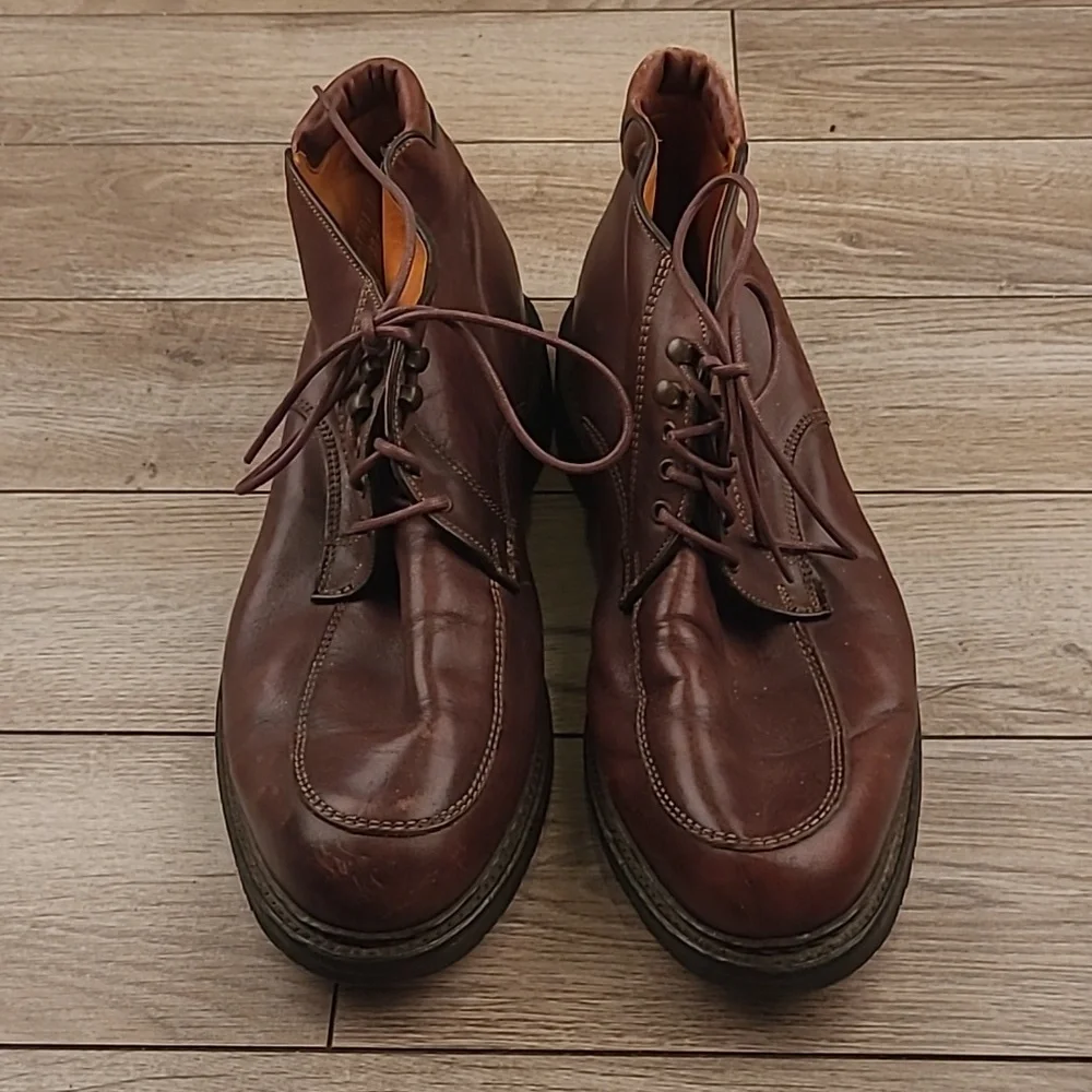 ALLEN EDMONDS Logan Brown Leather‎ Sz 12 D Chukka Lace Up Boots  Shoes